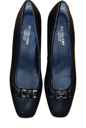 Mark Lemp Classics Blue Leather Shoes Size 9 N thumbnail 1
