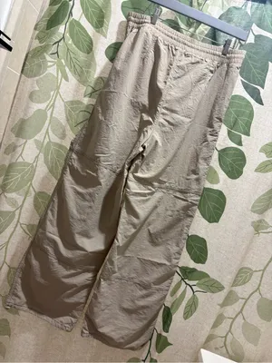 Women's Beige Cargo-Style Elastic-Waist Pants thumbnail 2