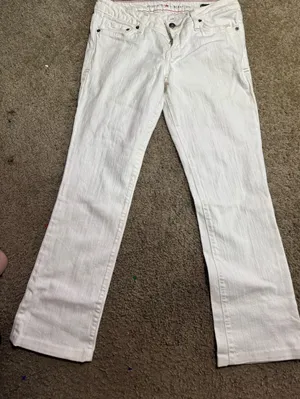 Peoples Liberation Bella‎ Bootcut Jeans White Star Pocket Low Rise Denim Size 27 thumbnail 1