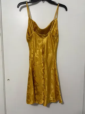 Lulus Golden Yellow Satin Mini Dress thumbnail 5
