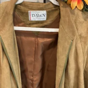 Vintage soft leather jacket w/ lining Tan Size L thumbnail 3