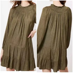 LOFT Smocked Yoke Swing Dress Size M thumbnail 2