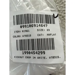 Madewell Mid Rise Kick Out Ankle Length Jeans Pure White Womens Size 23 thumbnail 4