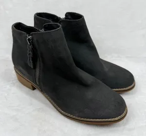 Blondo B5859‎ Charcoal Grey Suede Waterproof Ankle Boots 8M Side Zip Low Heel thumbnail 1