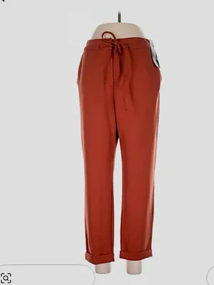 Red Drawstring Dress Pant Joggers Size XS thumbnail 2