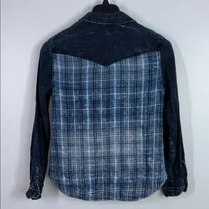 Bella Dahl plaid button down shirt size medium thumbnail 2