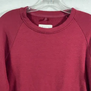 Lou & Grey Petites Signaturesoft Sweatshirt Burgundy Red Crew‎ Neck Medium M thumbnail 3