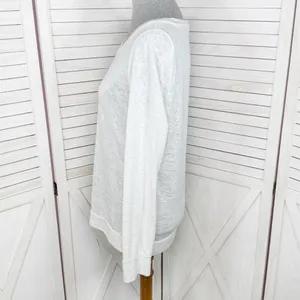 Victoria’s Secret Bombshell Burnout Slub Knit Long Sleeve Tee Shirt White‎ Small thumbnail 3