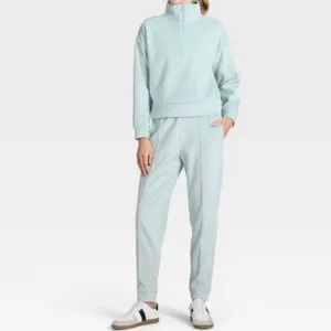 All in Motion Womens Ribbed Jogger High Rise Full Length Light Blue Mint Size M‎ thumbnail 7