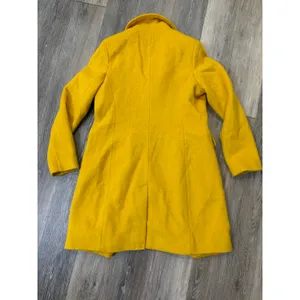 Sam Edelman Wool Blend Coat Large Mustard Yellow Winter Dressy thumbnail 4