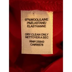 Intermix Pants Women‎ XS Red Cherry Raia Flare Trouser High Rise Side Zip Preppy thumbnail 9
