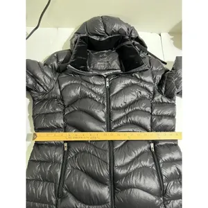 Andrew Marc Long Down Puffer Coat Black XL 650 Fill Packable Hooded Winter thumbnail 13