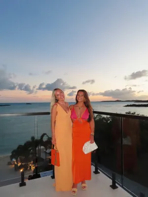 Lovers + Friends Sorbet Maxi Dress Orange Pink thumbnail 2