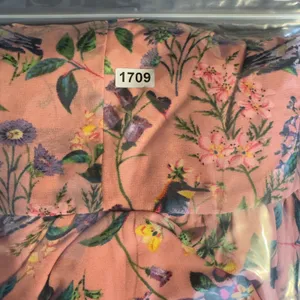 1709 | NWT Cottagecore Boho Floral Puff Sleeve Tie Back Mini Dress Pink Womens M thumbnail 12