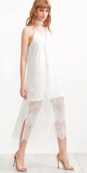 ✨HP✨White Lace Overlay Slit Side Cami Dress✨ thumbnail 1