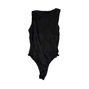 Lulus NWT Staying Basic Black Faux-Wrap Sleeveless Bodysuit Size Small Layering thumbnail 5