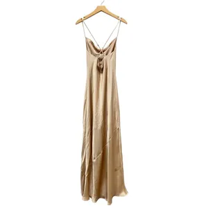 Show Me Your Mumu Tuscany Maxi Slip Dress in Champagne Luxe Satin size XS thumbnail 10
