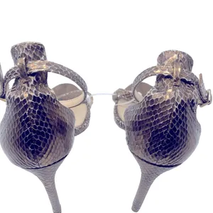 Zara Sandals Gold Snakeskin thumbnail 8