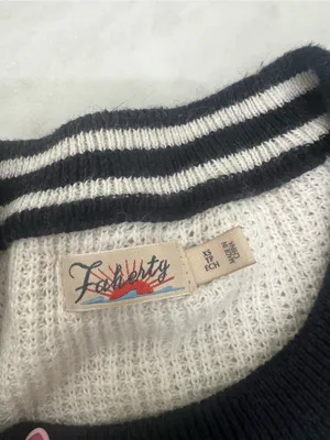 Faherty Cream Wrigley Throwback Sweater Size XS thumbnail 5