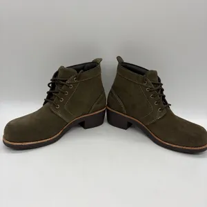 WORX by Red Wing Womens 7 Boots Olive Green Suede Steel Toe #5124 EUC thumbnail 4