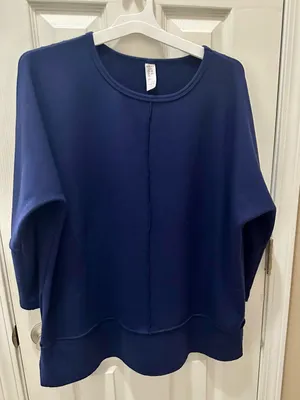 SPANX® Perfect Length Dolman Sleeve Top size Large Navy thumbnail 12