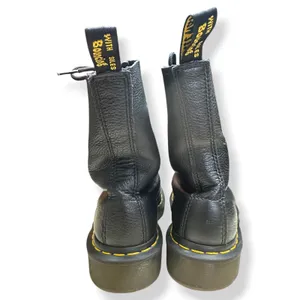 Dr Martens 1490 Boots Black Virginia Leather 10 Eye Grunge Punk Goth Womens 5 thumbnail 5