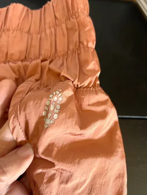Free People Rust Orange High-Waist Athletic Shorts LG thumbnail 2
