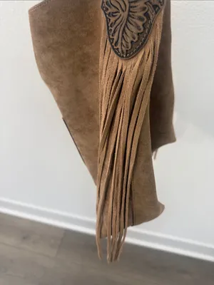 Wrangler Tan Suede Fringe Shoulder Bag thumbnail 4