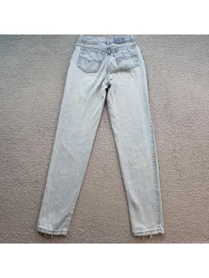 Vintage Levis 550 Orange Tab Light Wash Tapered Jeans Made in USA Womens 7 24x30 thumbnail 2