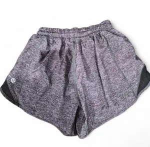 heather grey lululemon hotty hot shorts size 2 tall thumbnail 2