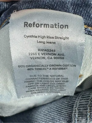 Reformation Cynthia HR straight long jeans SZ:25 thumbnail 12