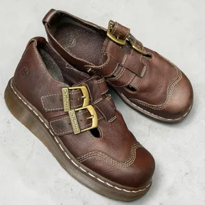 Vintage Brown Dr. Martens CATY 8065 style Mary Jane Buckle Strap Fisherman US 8 thumbnail 1