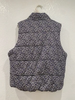 Princess Vera Wang quilted puffer floral vest size XL thumbnail 2