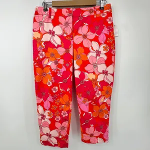 Talbots Perfect Crop Pant Floral 8 Petite Statement Resort Chic‎ Preppy Vacation thumbnail 3