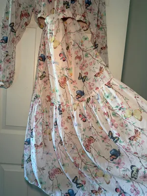 Steve Madden NWT Cadi Butterfly Floral Chiffon Whimsical Fairy Cutout Dress XS thumbnail 3