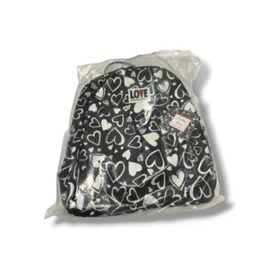 Brighton Endless‎ Love Backpack Black White Heart Print Tom Clancy D30307 NEW thumbnail 3