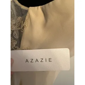 Azazie "Thana" Dress Champagne~Bridesmaid Formal Event Prom Wedding Size A16 NEW thumbnail 10