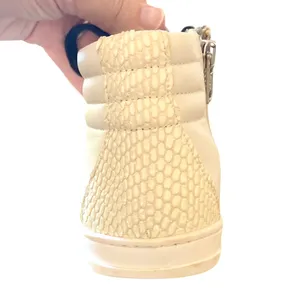 P448 Nautilus High‎ Top Skate Sneakers White Italian Size 35 (US 5) EUC thumbnail 12