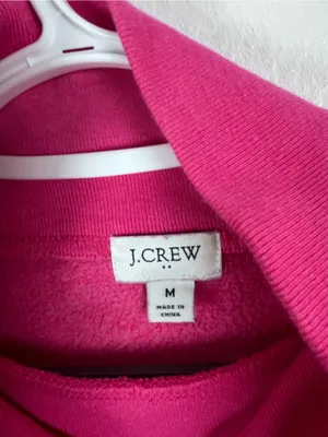 J. CREW Factory Pink Long Sleeves Accent Button Sweater Size Medium Vibrant Boho thumbnail 3