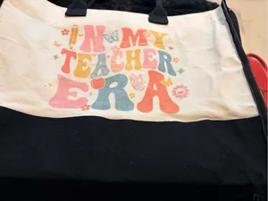 In My Teacher Era Tote Bag White thumbnail 1