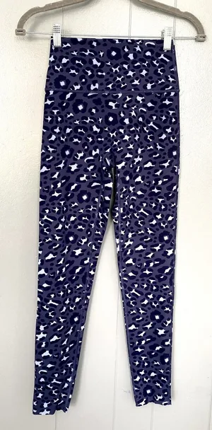 Aerie Offline Blue Leopard Print High Rise Athletic Yoga Goals 7/8 Leggings S thumbnail 1