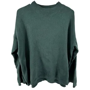 Free People Beach Around Town Sweater Trumpet Sleeve Mock Oversized Jaded M thumbnail 2
