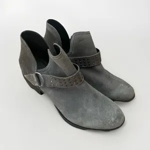 Sorel Leather Lolla II Ankle Boot Womens 7 Waterproof Quarry Grey Studded Bootie thumbnail 2