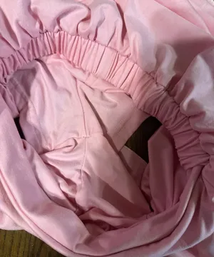 Baby pink mini skirt with bows thumbnail 3