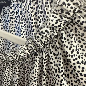 Ann Taylor Medium Black Spotted Long Sleeve Keyhole Front Blouse thumbnail 8