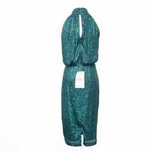 Eliza J Sequin Emerald Mock Neck Cocktail Dress‎ thumbnail 3