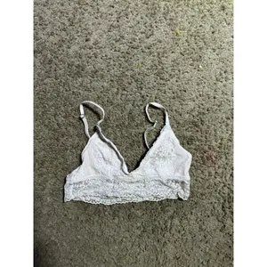 Gilly Hicks Women Cream Floral Lace Unlined Bralette Triangle Bra‎ Small thumbnail 2