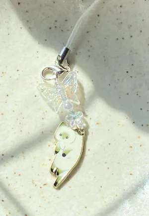 Handmade cat boho cute fairy phone charm/bag accessory/car display/strap🐈🌟 thumbnail 4