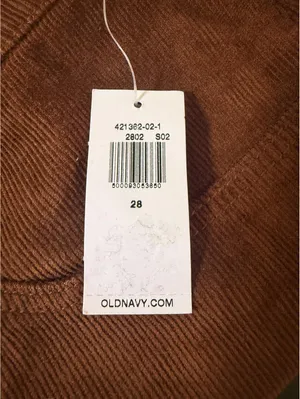 Old Navy High-Waisted Flare Corduroy Pants Women’s Size 28 Rust Brown Stretch thumbnail 2