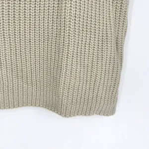 Shaker Knit Sweater Vest with Chest Pocket Beige‎ Size Medium thumbnail 4